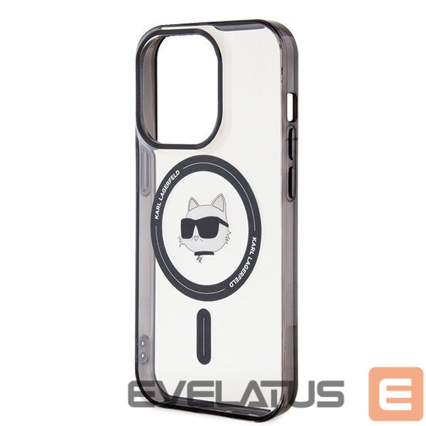 Back panel cover Karl Lagerfeld Karl Lagerfeld IML Choupette's Head MagSafe case for iPhone 15 Pro - transparent