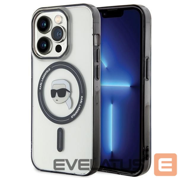 Back panel cover Karl Lagerfeld Karl Lagerfeld KLHMP15LHKHNOTK case for iPhone 15 Pro - transparent