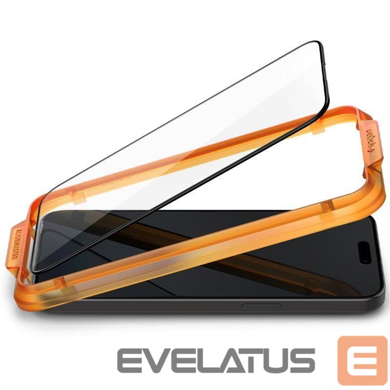 Protective glass Spigen - Spigen ALM Glass FC tempered glass for iPhone 15 Plus - black 2 pcs.