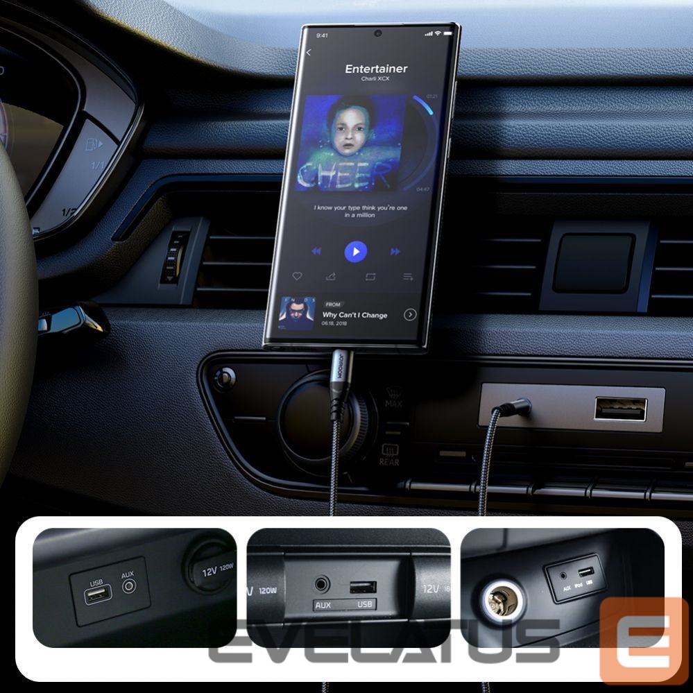 Cable Joyroom Joyroom Audio Transfer Series SY-A07 Mini Jack 3.5mm/USB-C Cable 1.2m - Black