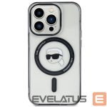 Back panel cover Karl Lagerfeld  Karl Lagerfeld KLHMP15MHKHNOTK iPhone 15 Plus 6.7" transparent hardcase IML Karl`s Head MagSafe 