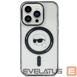 Back panel cover Karl Lagerfeld  Karl Lagerfeld KLHMP15MHKHNOTK iPhone 15 Plus 6.7" transparent hardcase IML Karl`s Head MagSafe 