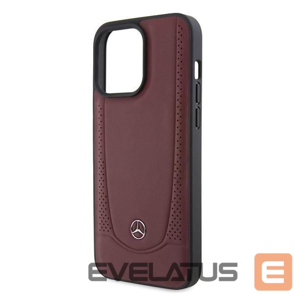 Back panel cover Mercedes-Benz Mercedes MEHCP15LARMRE iPhone 15 Pro 6.1" red/red hardcase Leather Urban Bengale