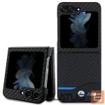 Back panel cover BMW  BMW Leather Carbon case for Samsung Galaxy Z Flip 5 - black 