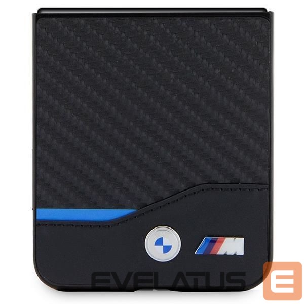 Back panel cover BMW BMW Leather Carbon case for Samsung Galaxy Z Flip 5 - black