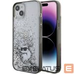 Back panel cover Karl Lagerfeld  Karl Lagerfeld Liquid Glitter Choupette case for iPhone 15 Plus - transparent 
