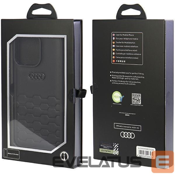 Back panel cover Audi Audi GT Synthetic Leather case for iPhone 15 Pro Max - black