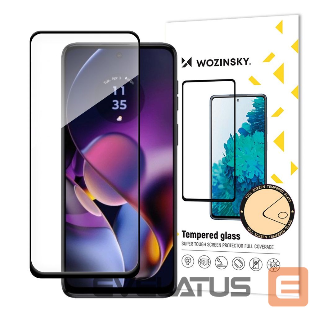 Protective glass Wozinsky Wozinsky Tempered glass Full Glue for Motorola Moto G54 full screen with frame - black