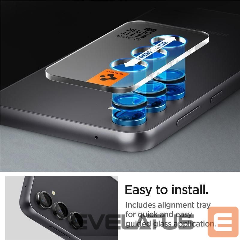 Back panel cover Spigen Spigen Glas.tR EZ Fit Optik Camera Protector for Samsung Galaxy S23 FE - Black 2 pcs.