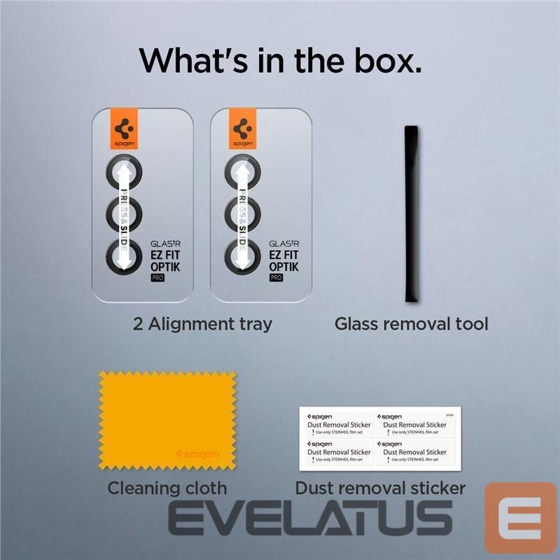 Back panel cover Spigen Spigen Glas.tR EZ Fit Optik Camera Protector for Samsung Galaxy S23 FE - Black 2 pcs.