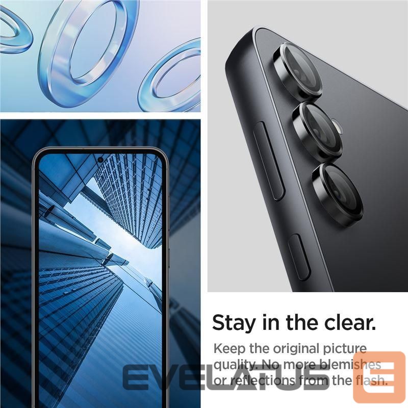 Back panel cover Spigen Spigen Glas.tR EZ Fit Optik Camera Protector for Samsung Galaxy S23 FE - Black 2 pcs.