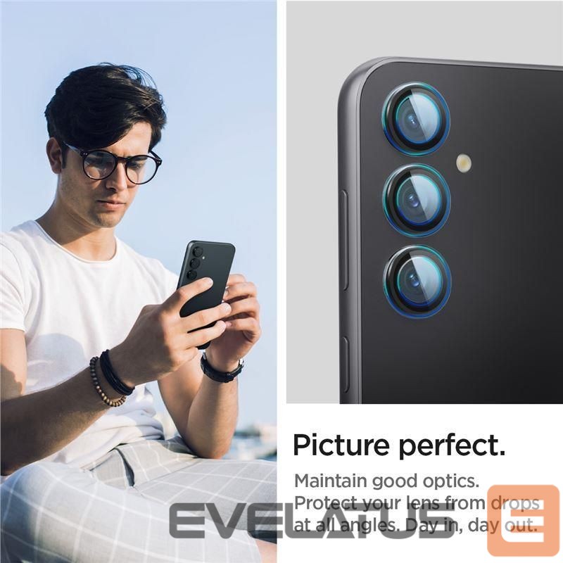 Back panel cover Spigen Spigen Glas.tR EZ Fit Optik Camera Protector for Samsung Galaxy S23 FE - Black 2 pcs.