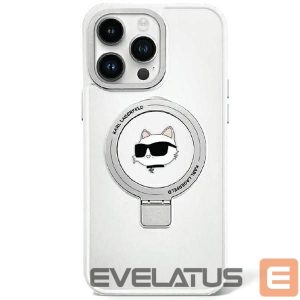 Back panel cover Karl Lagerfeld  Karl Lagerfeld KLHMP15MHMRSCHH iPhone 15 Plus 6.7" white/white hardcase Ring Stand Choupette Head MagSafe 
