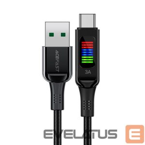 Cable Acefast  Acefast C7-04 USB-A USB-C 60W 1.2m cable with display - black 