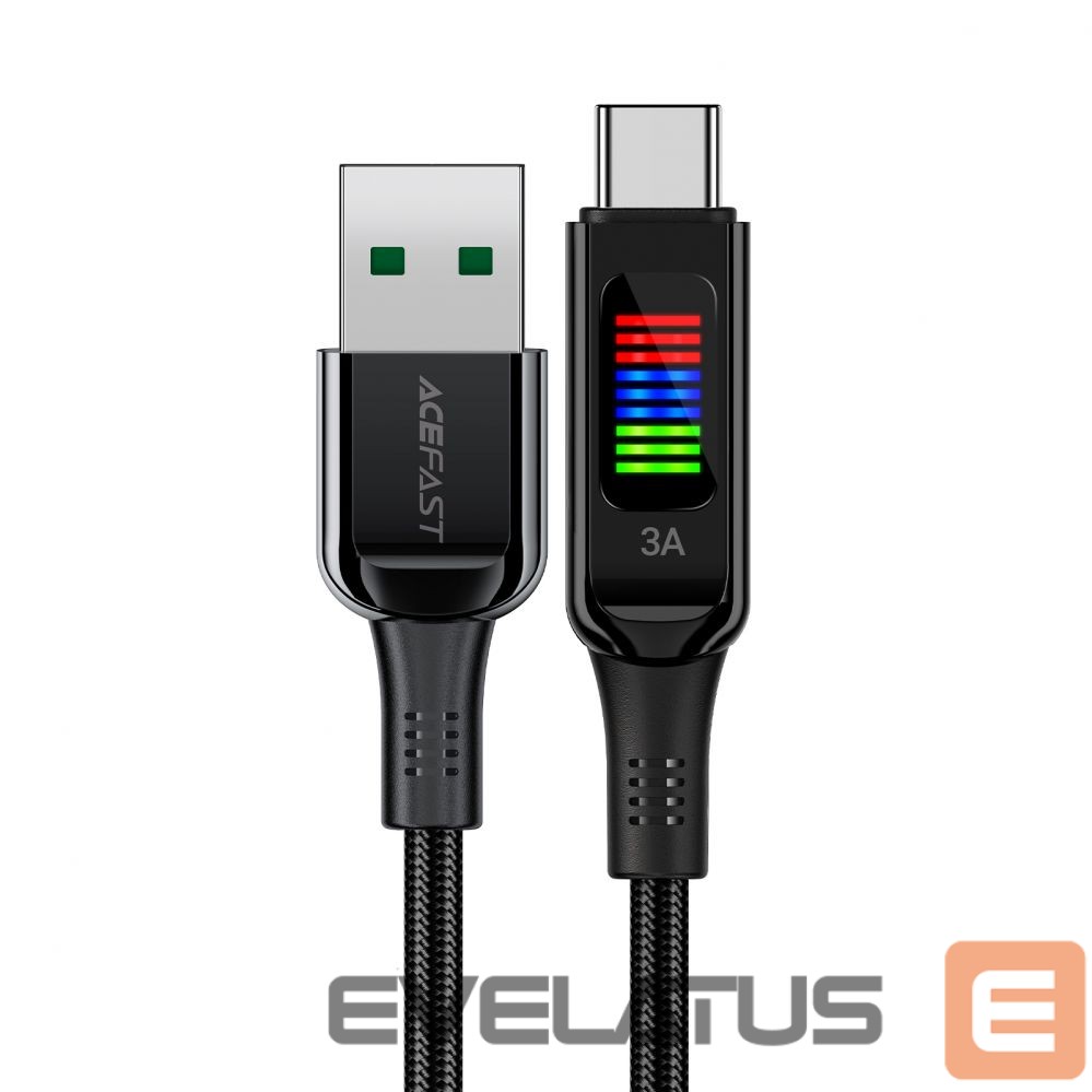 Cable Acefast Acefast C7-04 USB-A USB-C 60W 1.2m cable with display - black