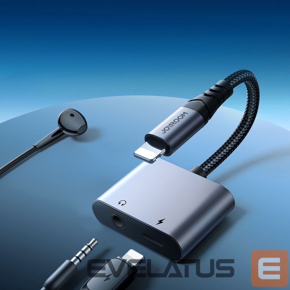 Adapter Joyroom Joyroom SY-L01 Lightning to Lightning / 3.5 mm mini jack DAC adapter 2in1 - black