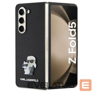 Back panel cover Karl Lagerfeld  Karl Lagerfeld Saffiano Karl&Choupette Pin case for Samsung Galaxy Z Fold 5 - black 
