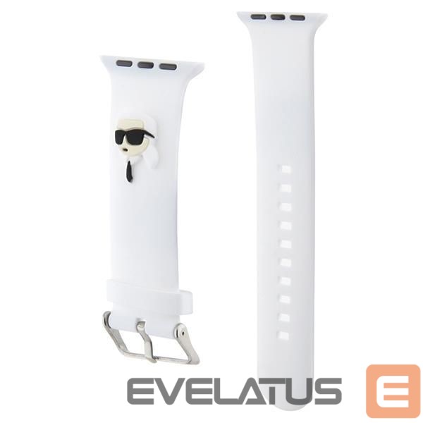 Back panel cover Karl Lagerfeld Karl Lagerfeld 3D Rubber Karl Head strap for Apple Watch 38/40/41mm - white