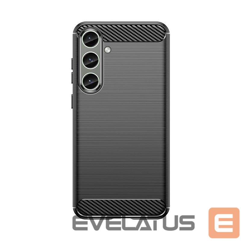 Back panel cover Hurtel Case for Carbon Case Samsung Galaxy S24+ flexible silicone carbon cover - black