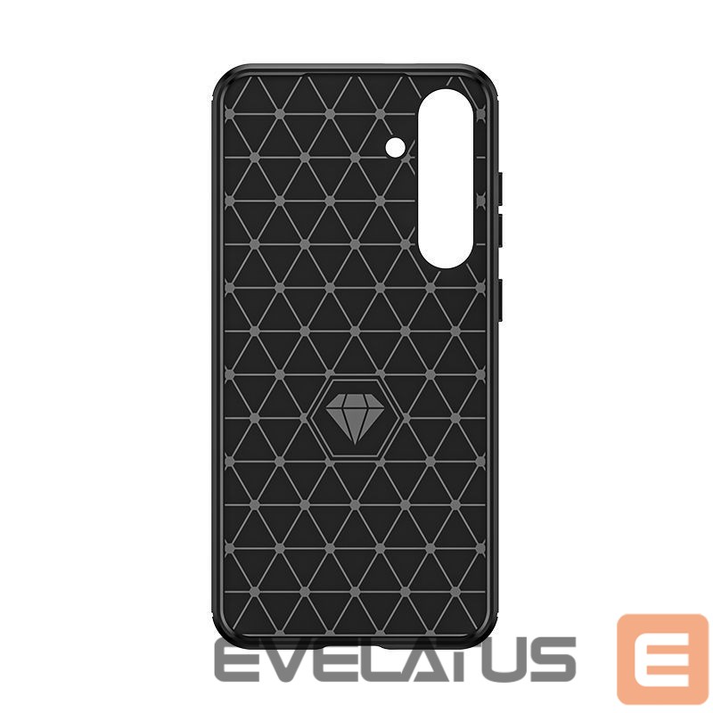 Back panel cover Hurtel Case for Carbon Case Samsung Galaxy S24+ flexible silicone carbon cover - black