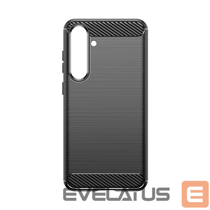 Back panel cover Hurtel Case for Carbon Case Samsung Galaxy S24+ flexible silicone carbon cover - black