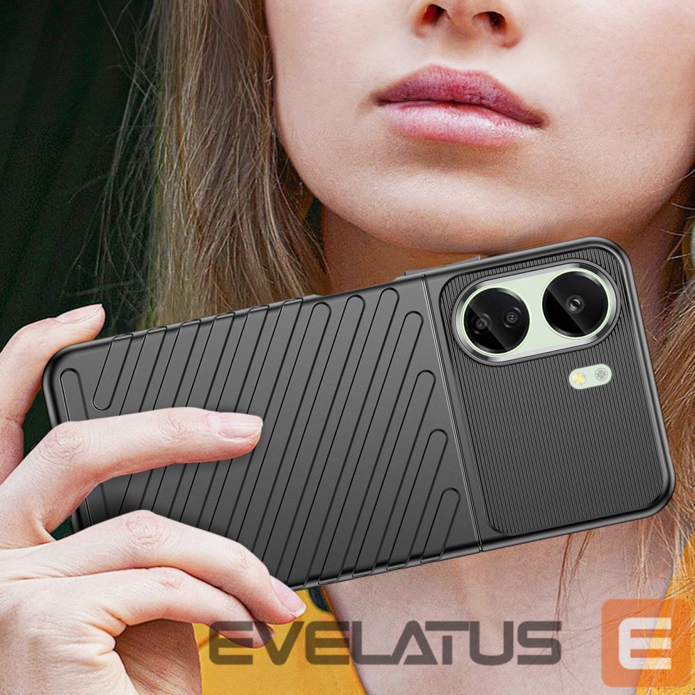Back panel cover Hurtel Thunder Case armored case for Xiaomi Redmi 13c - black
