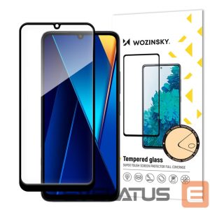Protective glass Hurtel  Wozinsky Full Glue Tempered Glass with Black Frame for Xiaomi POCO C65/Redmi 13C 