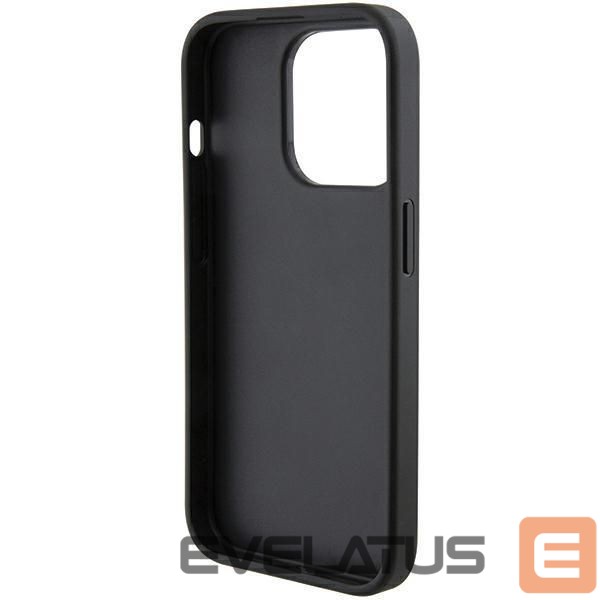 Back panel cover Ferrari Ferrari Grip Stand Metal Logo case for iPhone 15 Pro Max - black