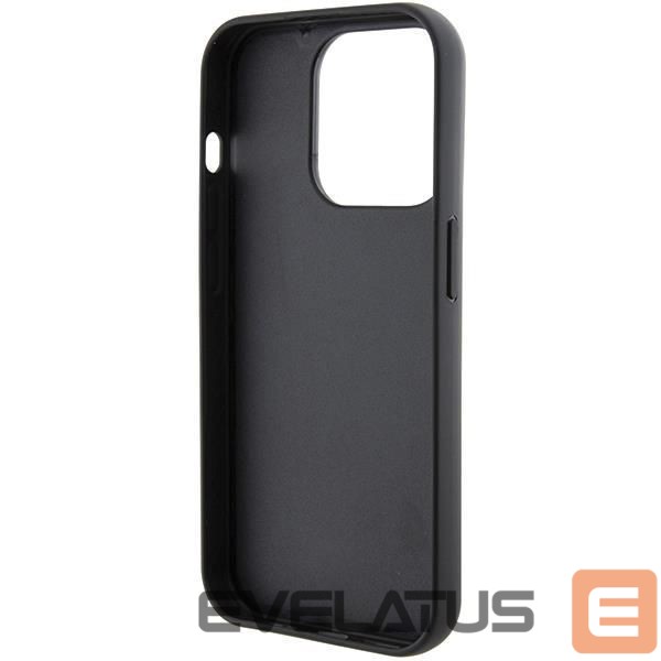 Back panel cover Karl Lagerfeld Karl Lagerfeld Gripstand Saffiano Choupette Pins case for iPhone 15 Pro Max - black