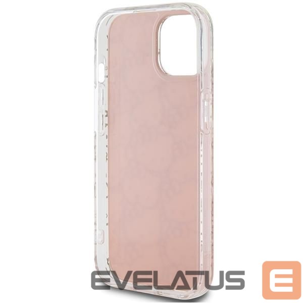 Back panel cover Hello Kitty Hello Kitty IML Gradient Electrop Crowded Kitty Head case for iPhone 15 - pink