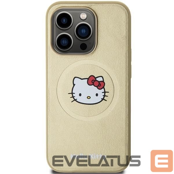 Back panel cover Hello Kitty Hello Kitty Leather Kitty Head MagSafe case for iPhone 13 Pro / 13 - gold