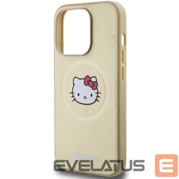 Back panel cover Hello Kitty Hello Kitty Leather Kitty Head MagSafe case for iPhone 13 Pro / 13 - gold