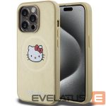 Back panel cover Hello Kitty  Hello Kitty Leather Kitty Head MagSafe case for iPhone 13 Pro Max - gold 