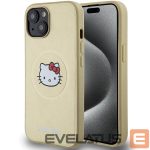 Back panel cover Hello Kitty  Hello Kitty Leather Kitty Head MagSafe case for iPhone 14 - gold 
