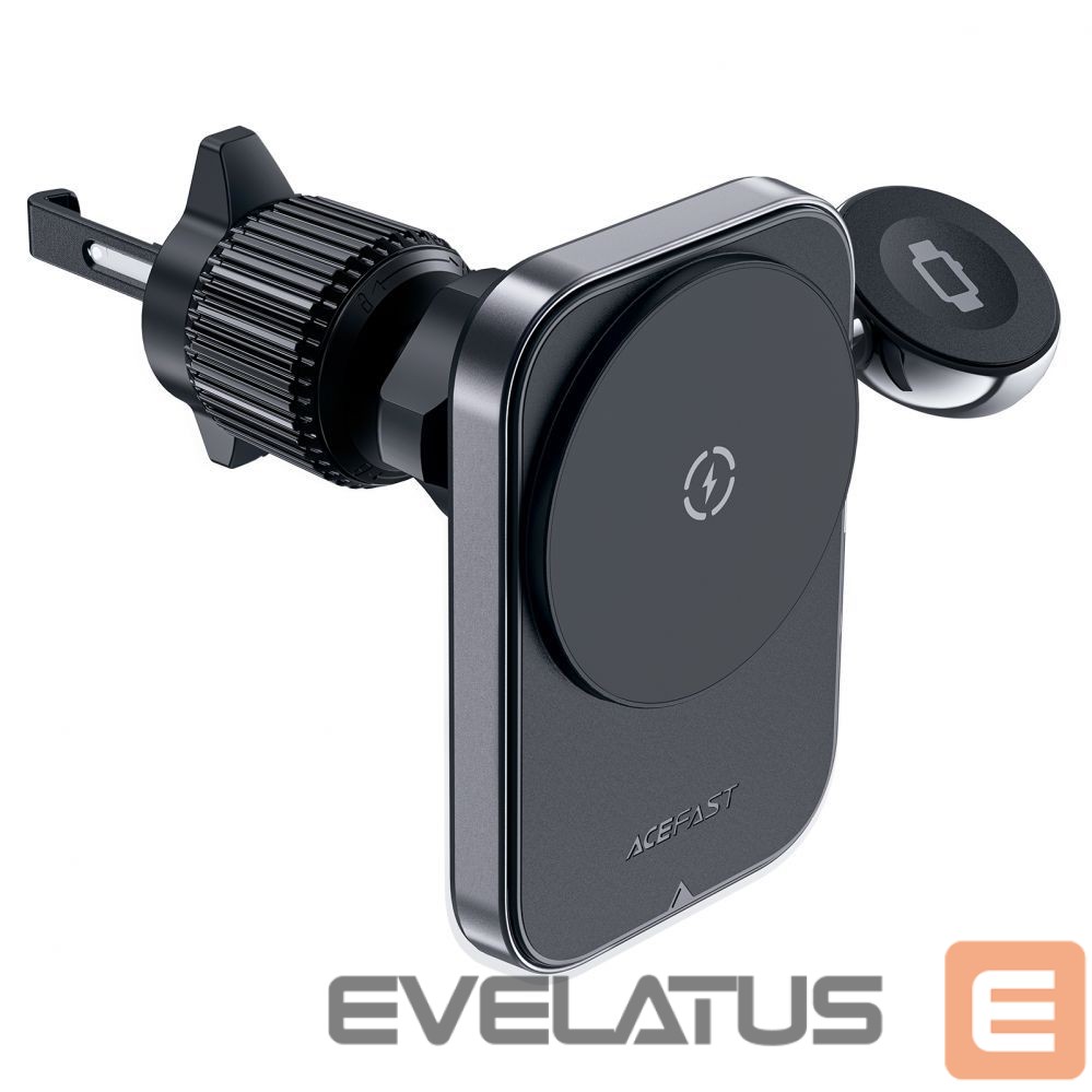 Adapter Acefast Acefast D18 car holder with MagSafe / Qi inductive charger + USB-A USB-C cable - black