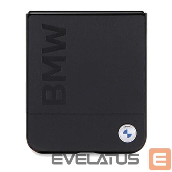 Back panel cover BMW BMW Leather Hot Stamp case for Samsung Galaxy Z Flip 5 - black