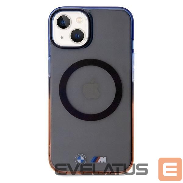 Back panel cover BMW BMW Gradient Bumper MagSafe Case for iPhone 15 Plus / 14 Plus - Gray