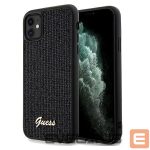 Back panel cover Guess  Guess Disco Metal Script case for iPhone 11 / Xr - black