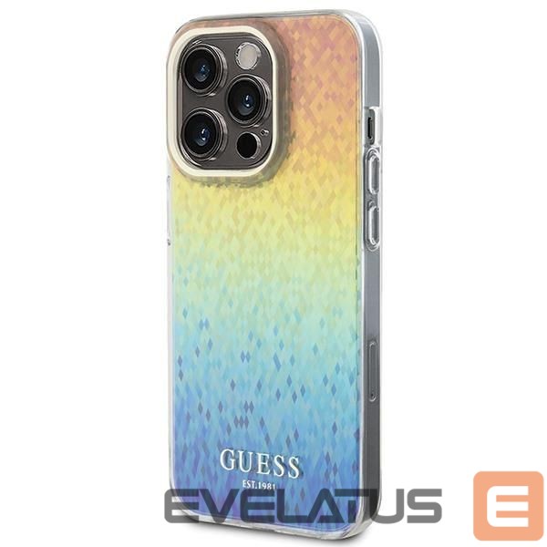 Back panel cover Guess Guess IML Faceted Mirror Disco Iridescent case for iPhone 14 Pro - multicolored