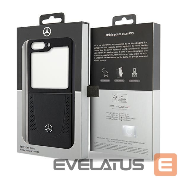 Back panel cover Mercedes-Benz Mercedes Leather Urban case for Samsung Galaxy Z Flip 5 - black