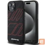 Back panel cover Mercedes-Benz  AMG Silicone Large Rhombuses Pattern MagSafe Case for iPhone 15 Plus / 14 Plus - Black 