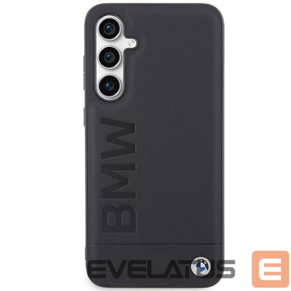 Back panel cover BMW BMW BMHCS23FESLLBK S23 FE S711 black/black Leather Hot Stamp