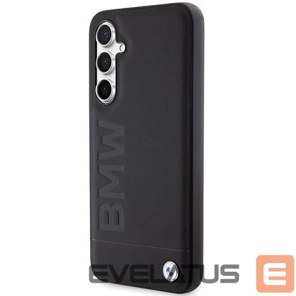 Back panel cover BMW BMW BMHCS23FESLLBK S23 FE S711 black/black Leather Hot Stamp
