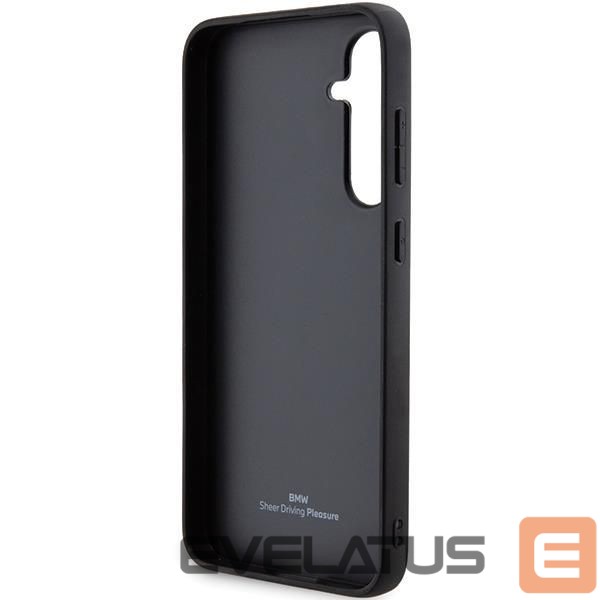 Back panel cover BMW BMW BMHCS23FESLLBK S23 FE S711 black/black Leather Hot Stamp