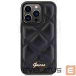Back panel cover Guess  Guess GUHCS23FEPSQSQSK S23 FE S711 black/black hardcase Quilted Metal Logo