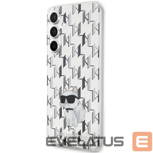 Back panel cover Karl Lagerfeld Karl Lagerfeld KLHCS23FEHNCMKLT S23 FE S711 transparent hardcase Monogram Choupette