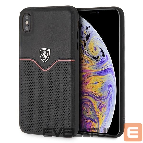 Back panel cover Ferrari Ferrari Hardcase FEOVEHCI65BK iPhone Xs Max black/black Off Track Victory