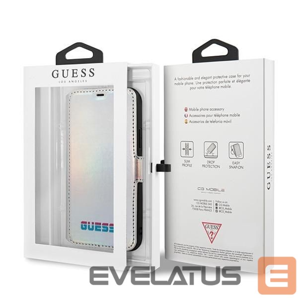 Back panel cover Guess Guess GUFLBKN65BLD iPhone 11 Pro Max silver/silver book Iridescent