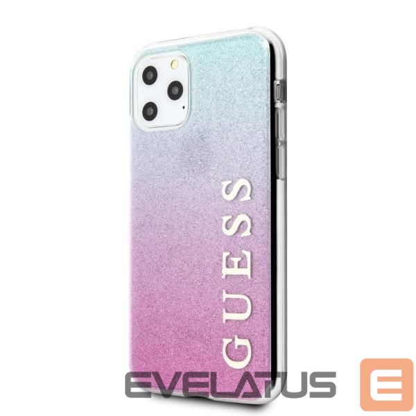 Back panel cover Guess Guess GUHCN58PCUGLPBL iPhone 11 Pro rose blue/pink blue hard case Glitter Gradient