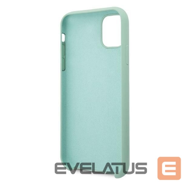 Back panel cover Guess Guess GUHCN65LSLMGG iPhone 11 Pro Max green/green hard case Silicone Vintage Gold Logo
